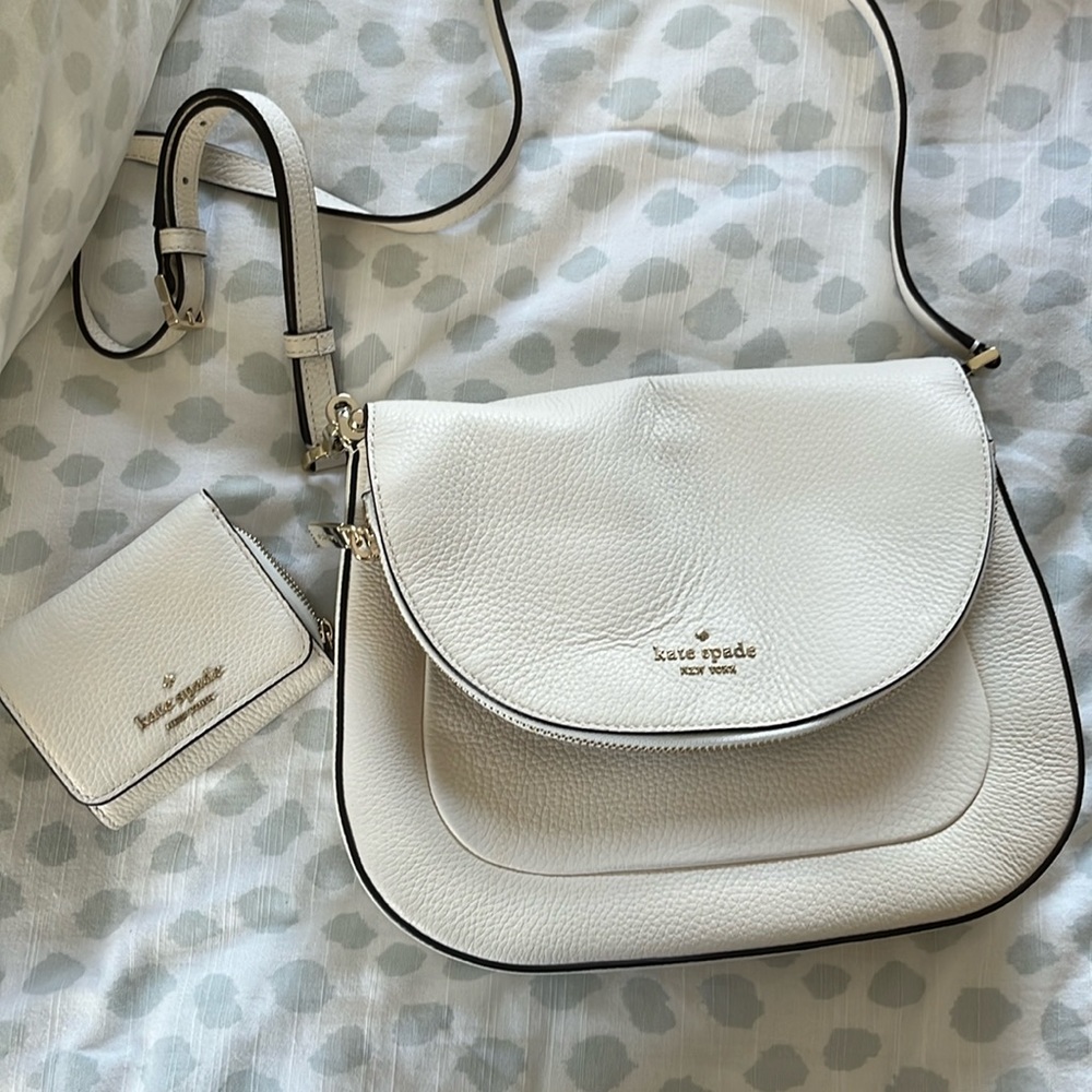 Kate spade cream bag and wallet